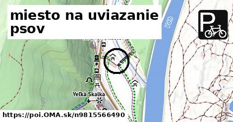 miesto na uviazanie psov