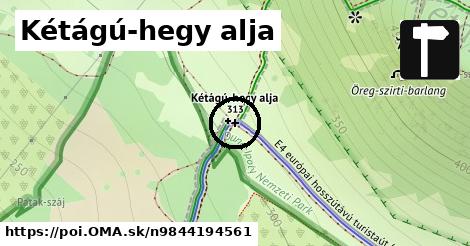 Kétágú-hegy alja