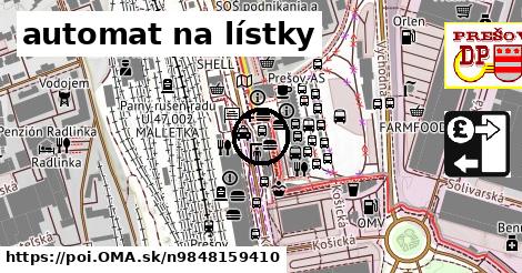 automat na lístky