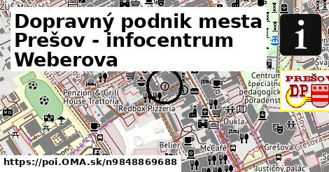 Dopravný podnik mesta Prešov - infocentrum Weberova