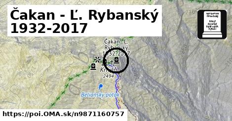 Čakan - Ľ. Rybanský 1932-2017