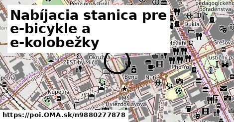 Nabíjacia stanica pre e-bicykle a e-kolobežky