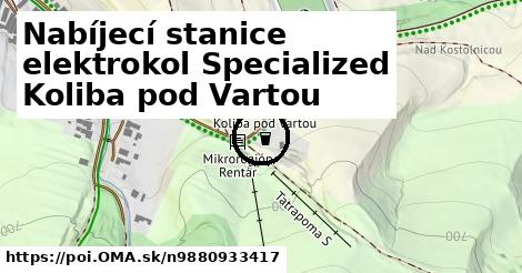 Nabíjecí stanice elektrokol Specialized Koliba pod Vartou