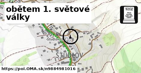 obětem 1. světové války