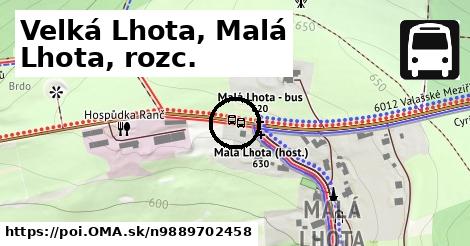 Velká Lhota, Malá Lhota, rozc.