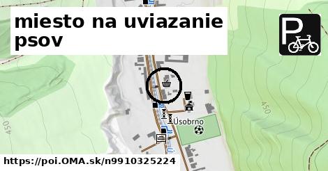 miesto na uviazanie psov