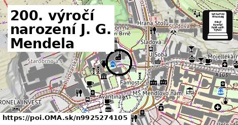 200. výročí narození J. G. Mendela