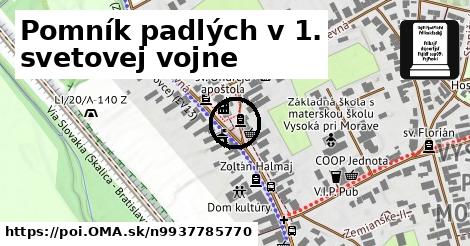 Pomník padlých v 1. svetovej vojne