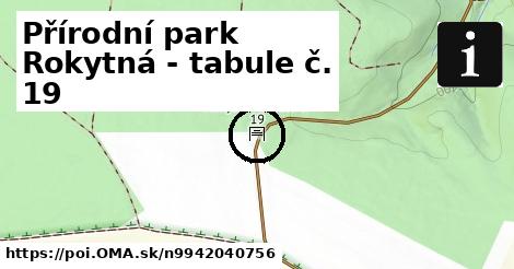 Přírodní park Rokytná - tabule č. 19