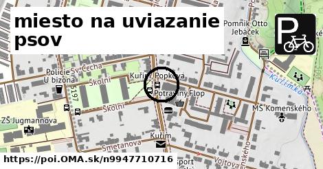 miesto na uviazanie psov