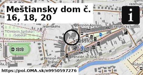 Meštiansky dom č. 16, 18, 20