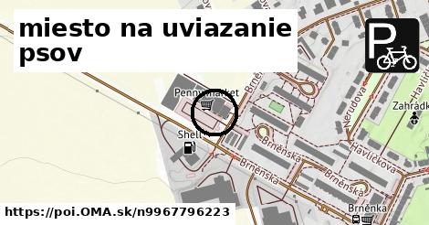 miesto na uviazanie psov