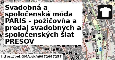 Svadobná a spoločenská móda PARIS - požičovňa a predaj svadobných a spoločenských šiat PREŠOV