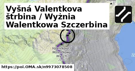 Vyšná Valentkova štrbina / Wyżnia Walentkowa Szczerbina