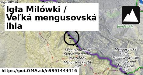 Igła Milówki / Veľká mengusovská ihla