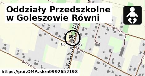 Oddziały Przedszkolne w Goleszowie Równi