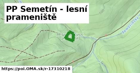 PP Semetín - lesní prameniště