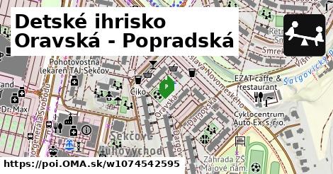 Detské ihrisko Oravská - Popradská