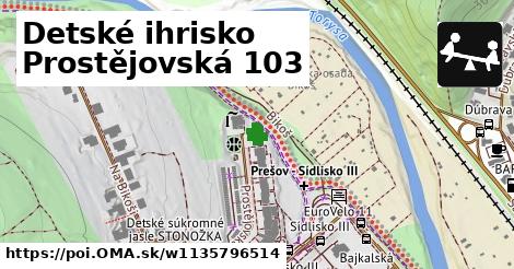 Detské ihrisko Prostějovská 103