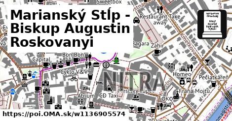 Marianský Stĺp - Biskup Augustin Roskovanyi