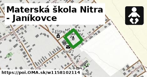 Materská škola Nitra - Janíkovce