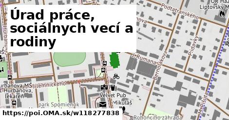 Úrad práce, sociálnych vecí a rodiny