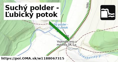 Suchý polder - Ľubický potok