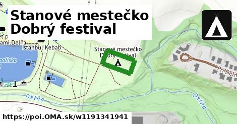 Stanové mestečko Dobrý festival