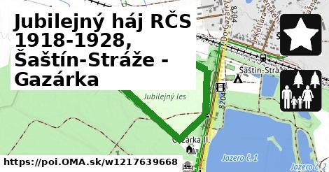 Jubilejný háj RČS 1918-1928, Šaštín-Stráže - Gazárka