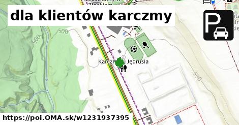 dla klientów karczmy