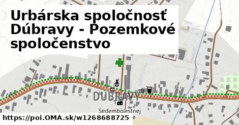 Urbárska spoločnosť Dúbravy - Pozemkové spoločenstvo