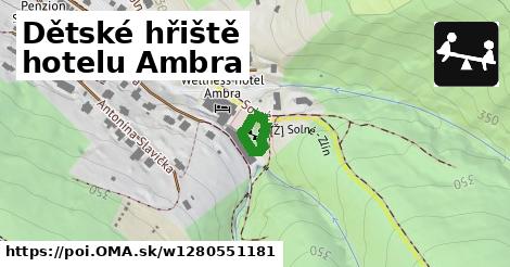 Dětské hřiště hotelu Ambra