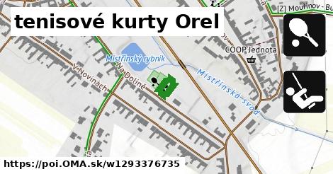 tenisové kurty Orel