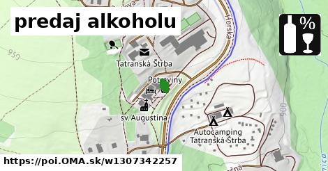 predaj alkoholu