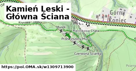 Kamień Leski - Główna Ściana