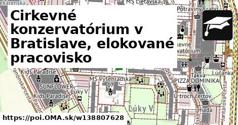 Cirkevné konzervatórium v Bratislave, elokované pracovisko