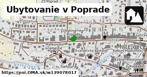 Ubytovanie v Poprade