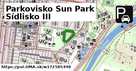 Parkovisko Sun Park Sídlisko III