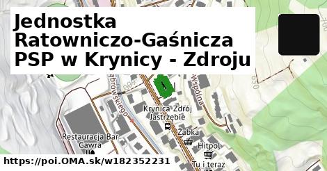 Jednostka Ratowniczo-Gaśnicza PSP w Krynicy - Zdroju