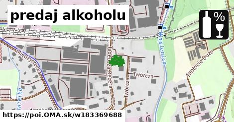 predaj alkoholu