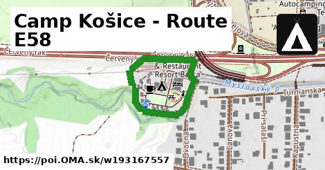 Camp Košice - Route E58