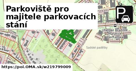 Parkoviště pro majitele parkovacích stání