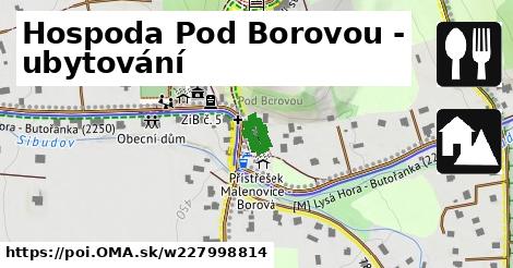 Hospoda Pod Borovou - ubytování