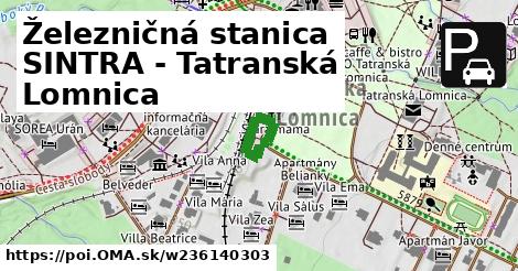 Železničná stanica SINTRA - Tatranská Lomnica