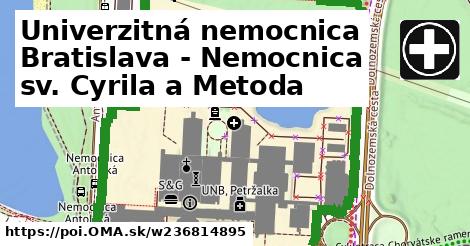 Univerzitná nemocnica Bratislava - Nemocnica sv. Cyrila a Metoda