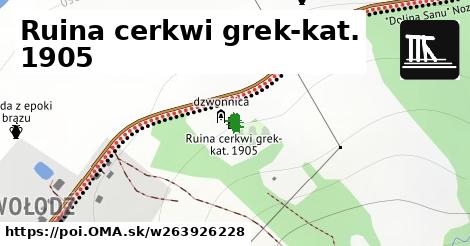 Ruina cerkwi grek-kat. 1905