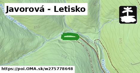 Javorová - Letisko