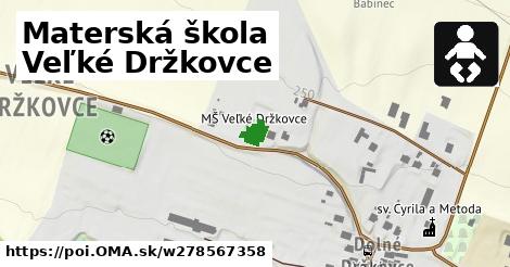 Materská škola Veľké Držkovce