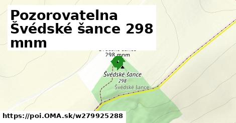 Pozorovatelna Švédské šance 298 mnm