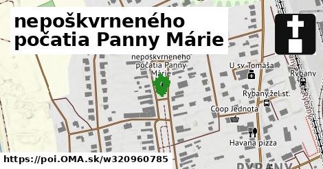 nepoškvrneného počatia Panny Márie